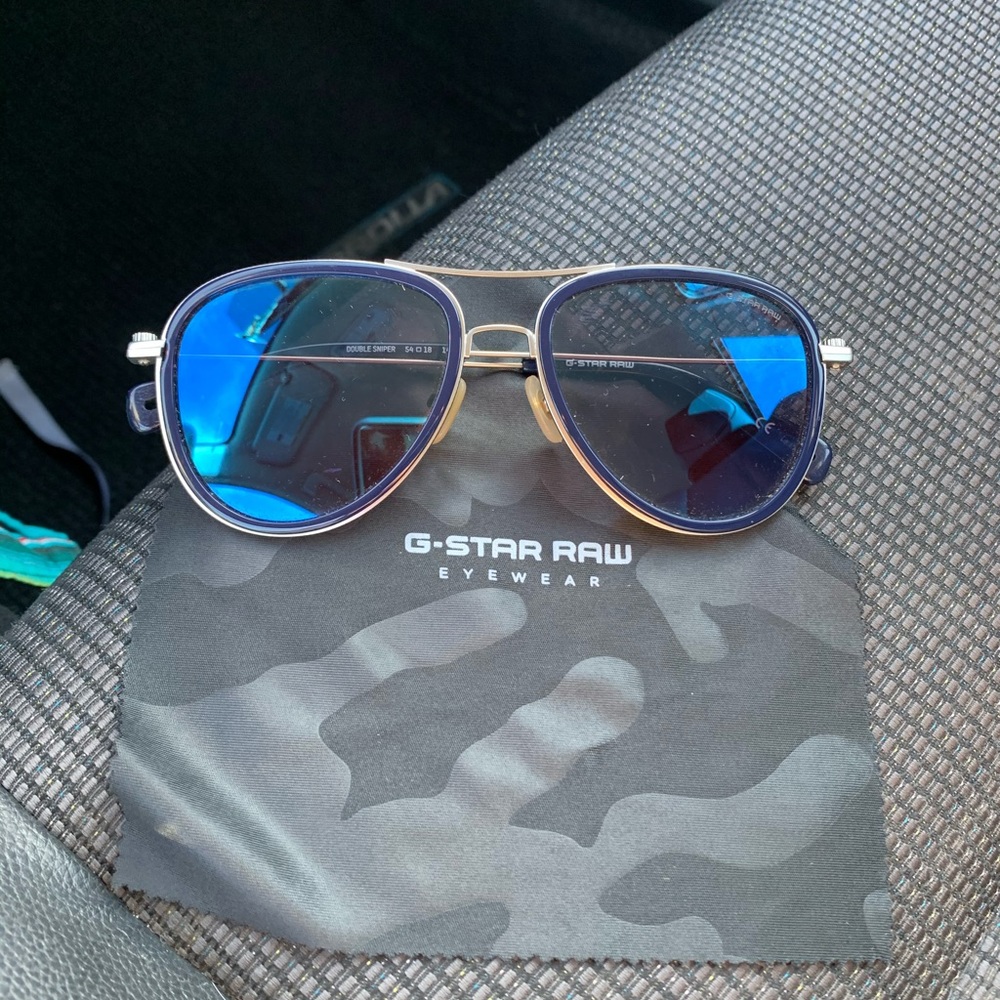 G-Star Raw Blue Aviator glasses